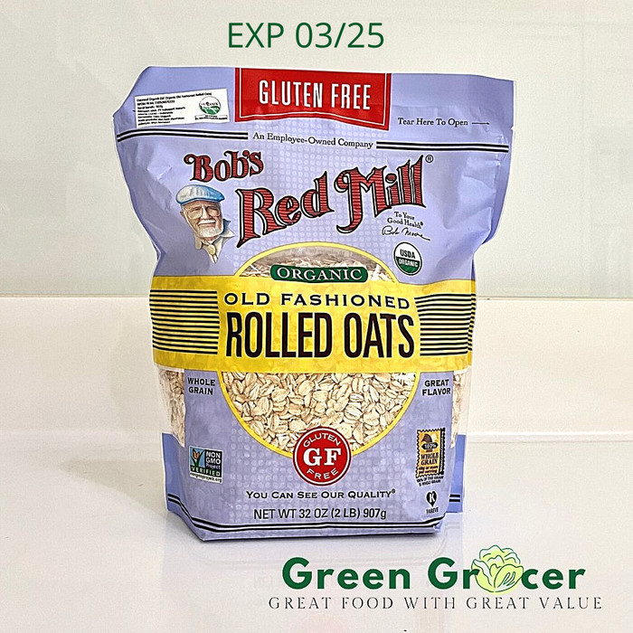 

BOBS RED MILL ORGANIC OLD FASHION ROLLED OATS 907GR / GLUTEN FREE