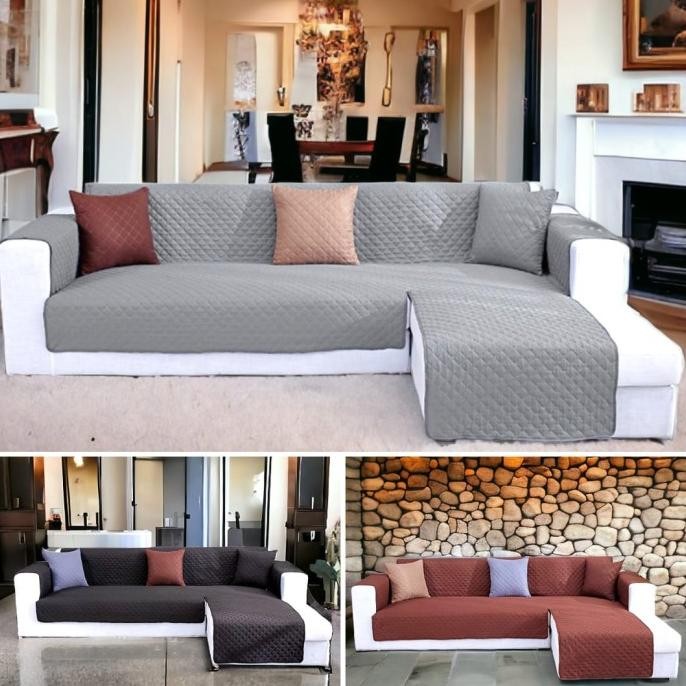 Sarung sofa L protektor / Cover sofa L shape / Sarung sofa import