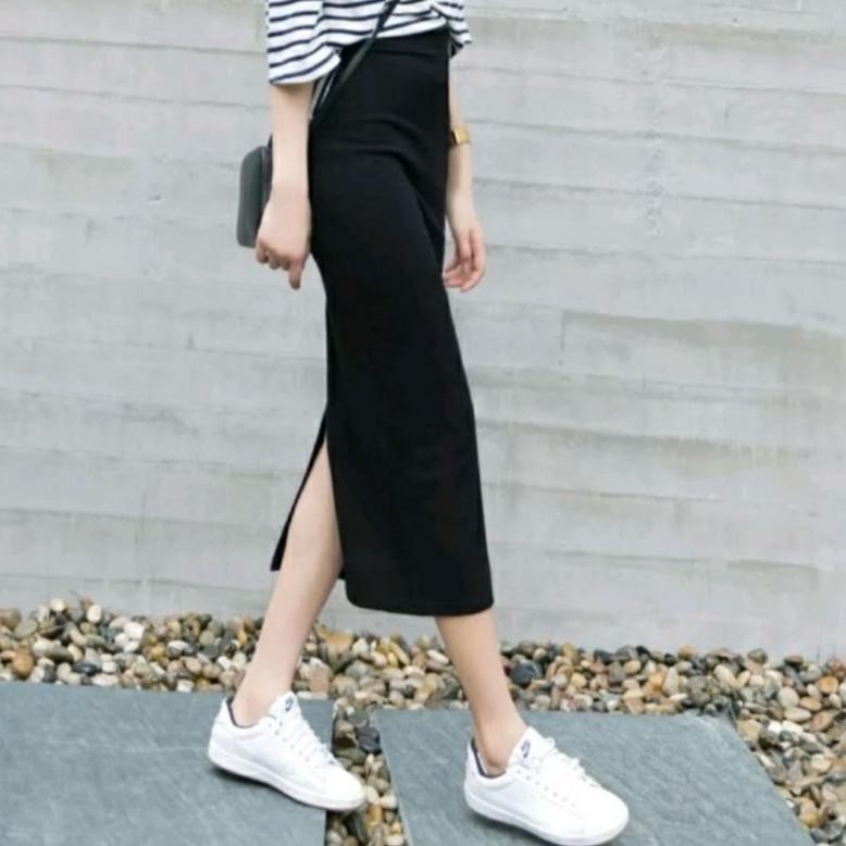 Rok Pensil Scuba Premium / Rok Span Wanita (Cod)