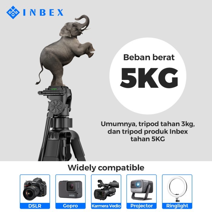 Inbex Tripod Kamera Tripod Hp Fotografi Camera Tripod Bluetooth Remote