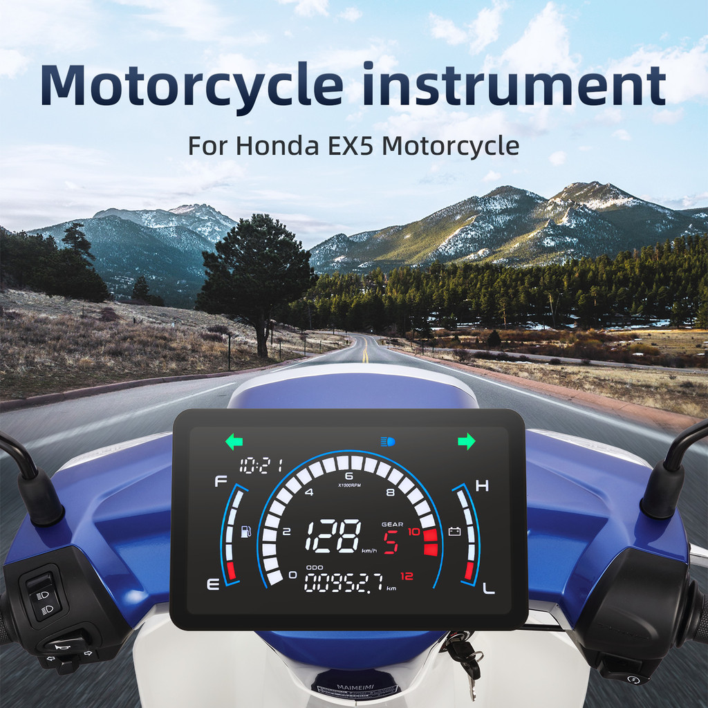 SYC Honda Dream EX5 Motorcycle Meter Universal 12000rpm Tachometer Odometer Motor Digital Speedomete