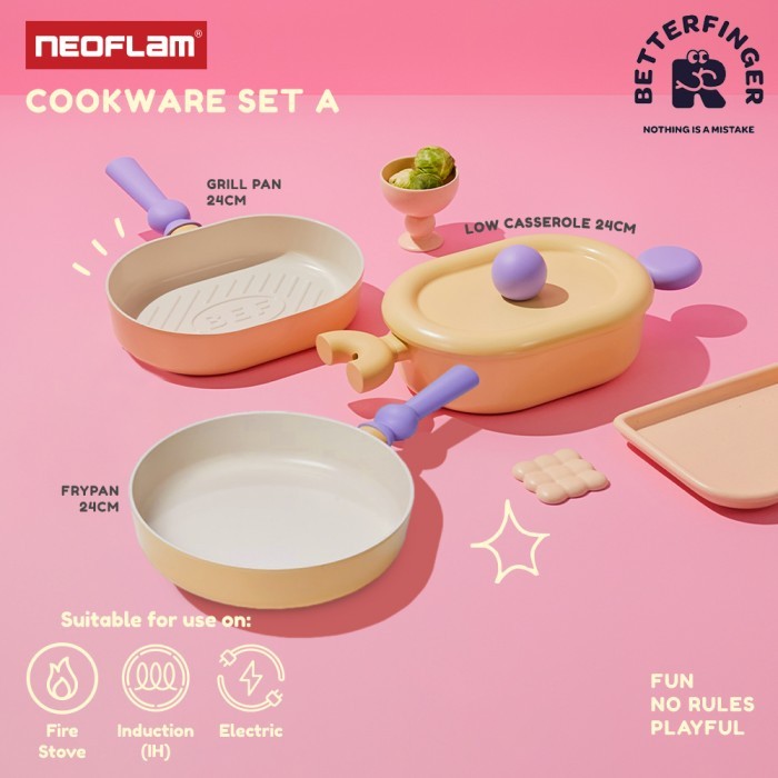 Neoflam Better Finger Set / Panci Keramik Korea