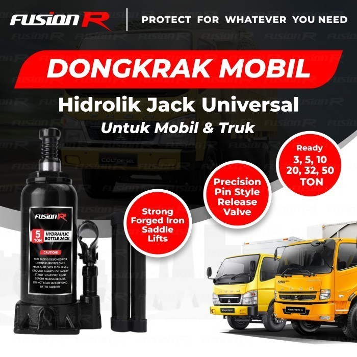 Dongkrak Mobil 5 Ton / Dongkrak Botol 5ton Hidrolik Jack TOP UNIVERSAL