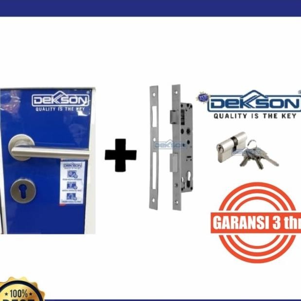 Terbaik Set Kunci Pintu KAYU Dekkson Silinder Handle Kunci Dekson