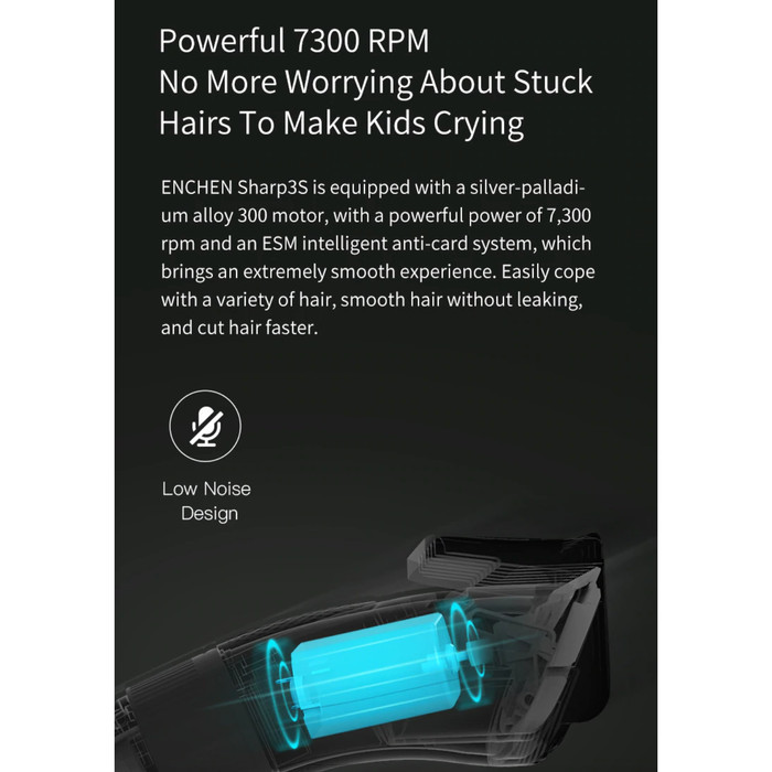Enchen Sharp3S Alat Cukur Rambut Elektrik Hair Clipper Sharp 3S