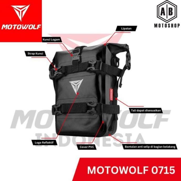 CRASHBAR BAG MOTOWOLF TAS SIDE BAG MOTOR WATERPROOF ORIGINAL DAN TERPERCAYA