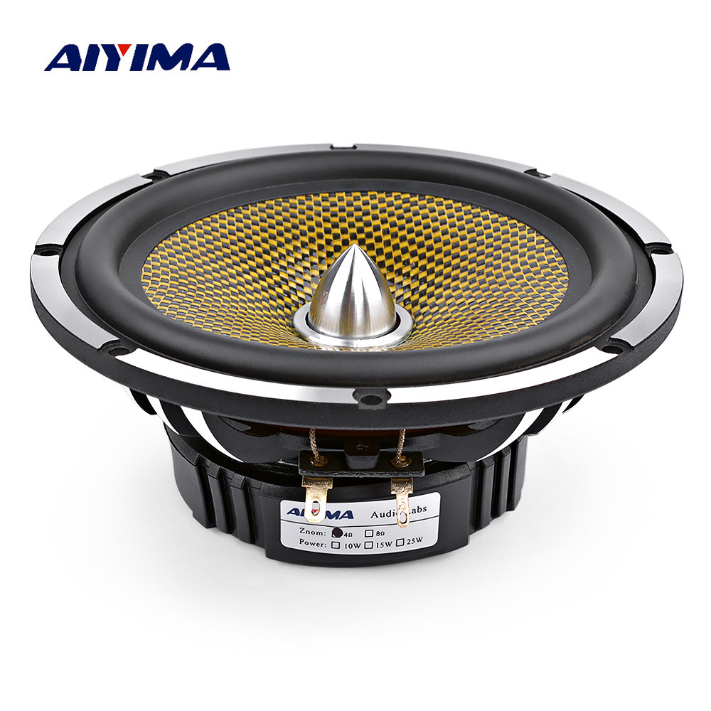 DRT 6.5 Inch Car Audio Midrange Bass Speaker High Power 4 8 Ohm 60 W 25 Core Bullet Aluminum Basin M