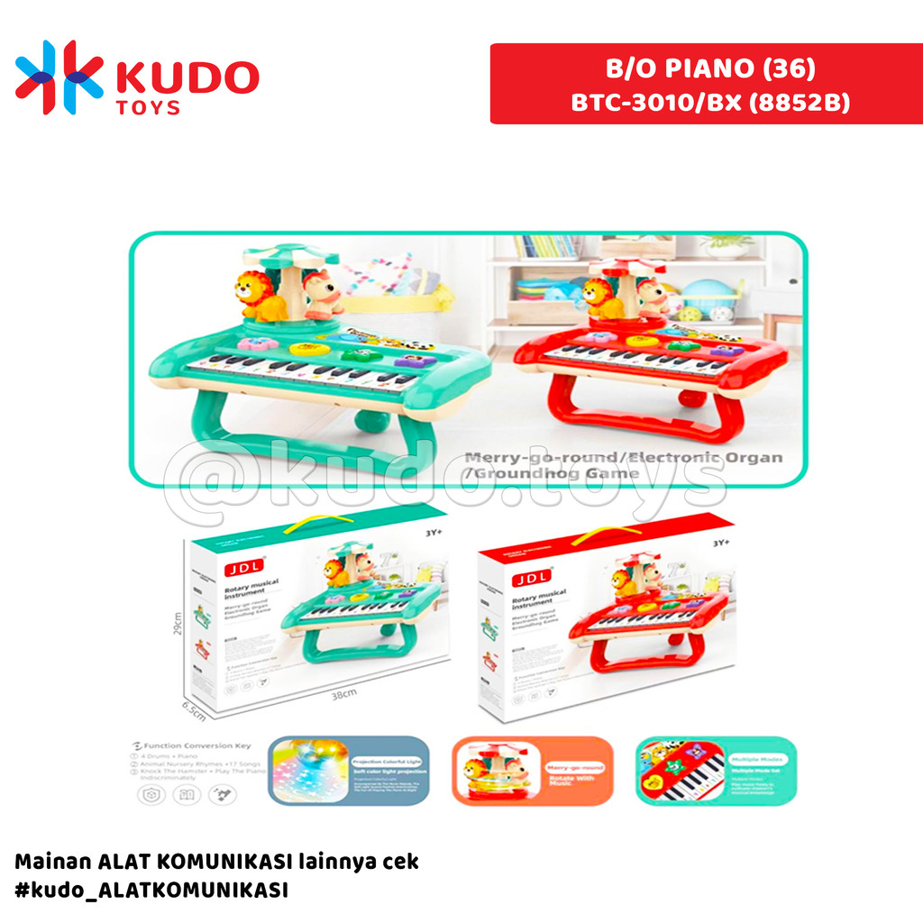 Kudo Toys Mainan Anak B/O PIANO (36) BTC-3010/BX (8852B)