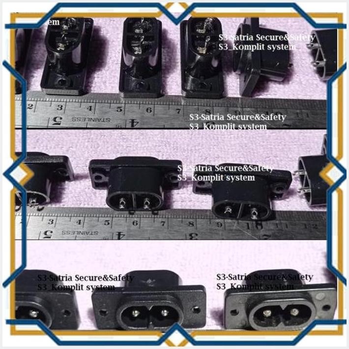 [SSC] SOCKET CONNECTOR 2 LUBANG KABEL POWER ANGKA 8 AC 2 PIN SOKET KONEKTOR