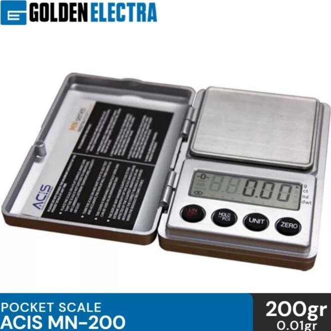 Timbangan Digital Mini Emas Batu Akik, Acis / Mn-200 Pocket Scale