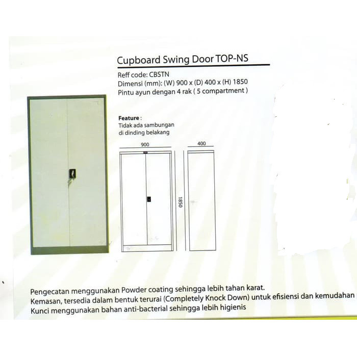 

LEMARI ARSIP BESI PINTU SWING TOP BY DATASCRIPT TERMURAH