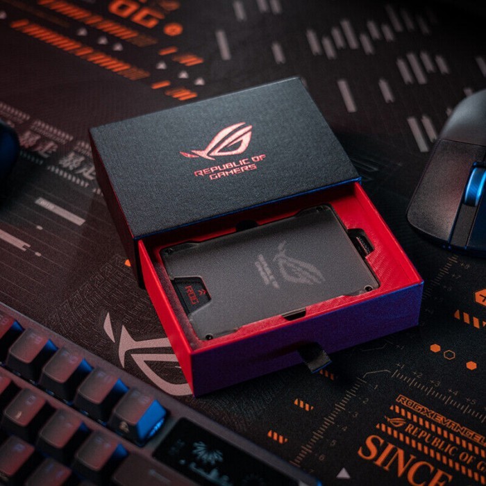 

ASUS ROG NAME TAG ALUMINIUM FRAME ID CARD HOLDER AUTHENTIC CASE WITH LANYARD