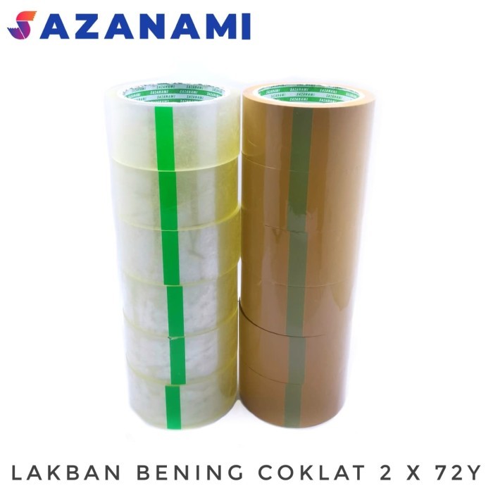 

1 BOX LAKBAN BENING 2 INCH X 72 Y SAZANAMI LAKBAN COKLAT #JNE TRUCKING
