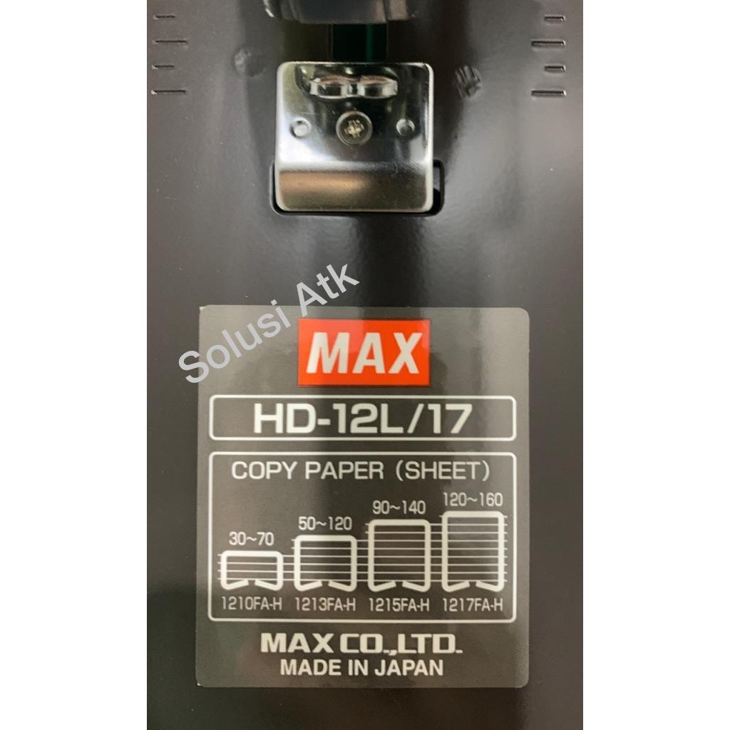 

MAX STAPLER HD-12L/17 . MAX 12L17. STAPLER JILID ORI MAX HD-12L/17
