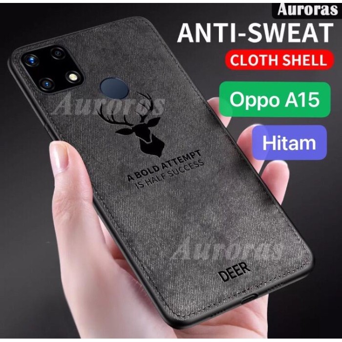 TERPERCAYA Case Oppo A15S A15 Deer Emboidery Cover Silikon Casing Soft Case Hp