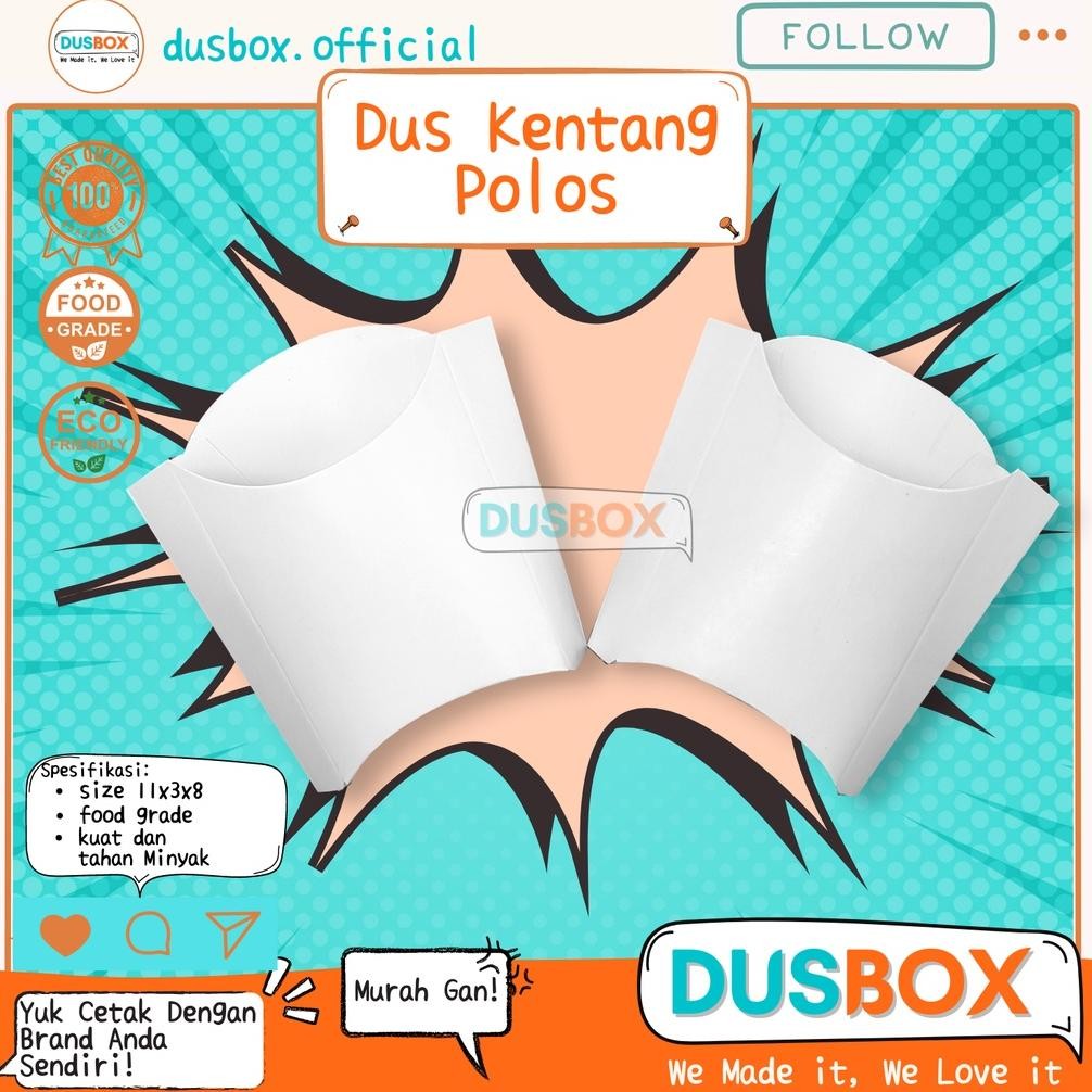 Bisa COD Box Kentang Goreng Polos ,Dus Kentang Goreng, Kemasan Kentang Goreng, Dus French Fries ||