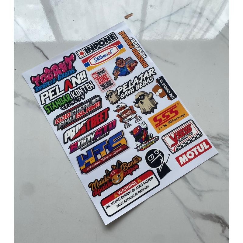 

Langsung Kirim Stiker Vinyl All Pack Spongsor Kata Kata Vol V002 / Stiker Vinyl Motor / Motor Stiker / Stiker Motor Murah
