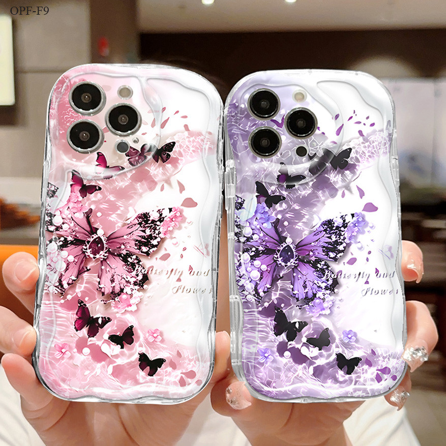 Casing Hp Untuk OPPO F9 F11 F23 5G Cassing Soft Phone Case Softcase Cute Kupu Kesing 6707