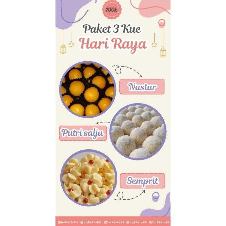 

AURORAE PAKET KUE LEBARAN 3 TOPLES 100RB