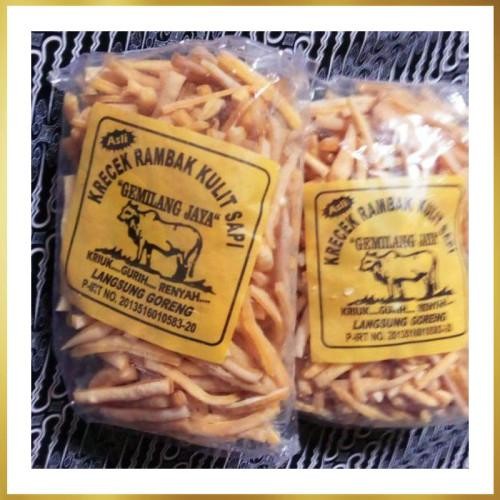 

Terbaru (500 gr) RAMBAK SAPI Krecek Rambak Kulit Sapi Mentah Food Bayi Snack Kerupuk Keripik Krupuk