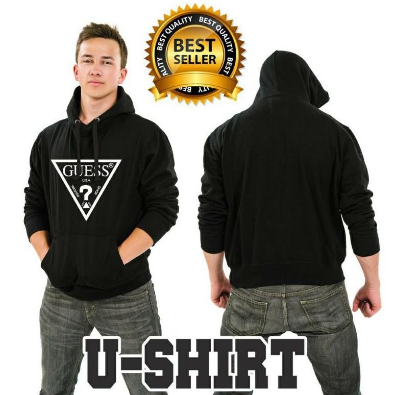 Hoodie Zipper Guess Cowok&Cewek All Size Mlxl/Xxl