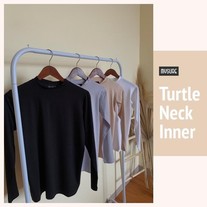 Manset Hijab Wanita Daleman Hijab Panjang Spandex Stretch Turtle Neck P67M
