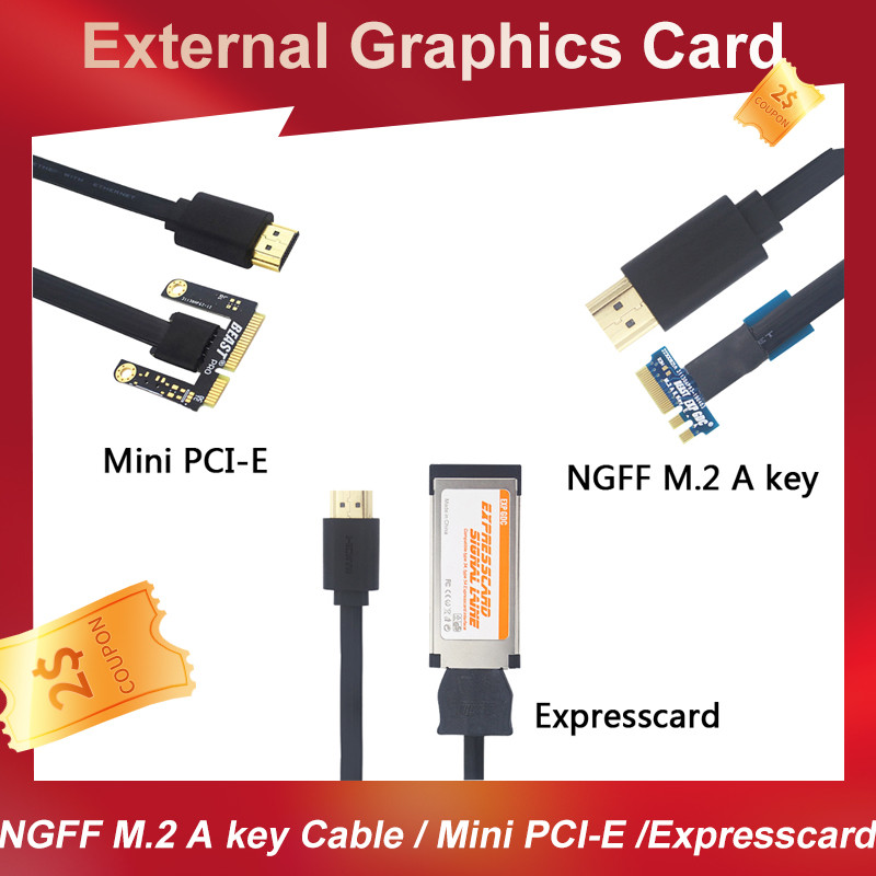 JETS EXP GDC Beast HDMI-compatible to NGFF M.2 A key Cable / Mini PCI-E /Expresscard Cable for Video