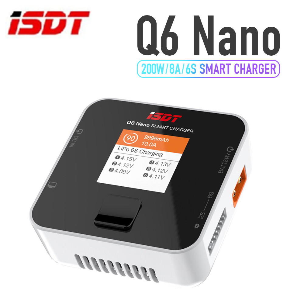 CIF ISDT Q6 Nano BattGo 200W 8A Lipo Battery Charger white Pocket for RC Racing Drone Plane 1-6S Lip