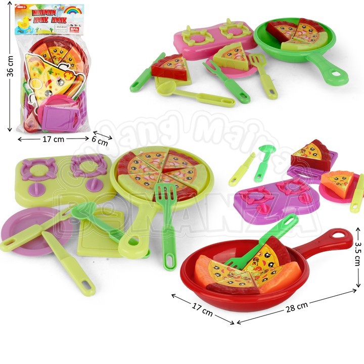 [Bonanza] Cooking Set Kompor dan Teflon & Pizza Mainan Anak Anak Mainan Anak
