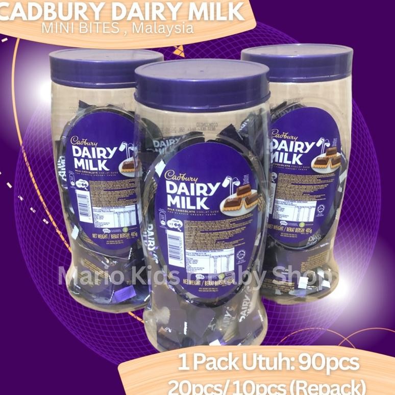 

GC27 ECER || CADBURY DAIRY MILK Mini Bites Malaysia / Toples Jar Murah