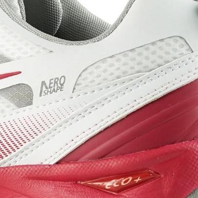 Sepatu Badminton Eagle Jet Pro Original WarnaPutih Merah Sepatu Bulu Tangkis Eagle Terlaris