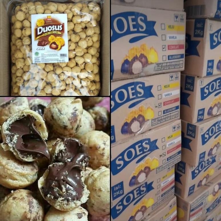 

FUZ-611 DUO SOES COKLAT MEREK DUOSOS 1 kg/ KUE SOES COKLAT KERING Premium