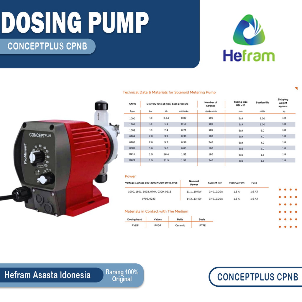Dosing Pump Prominent pompa dossing chemical CNPB Dosing pump Kimia