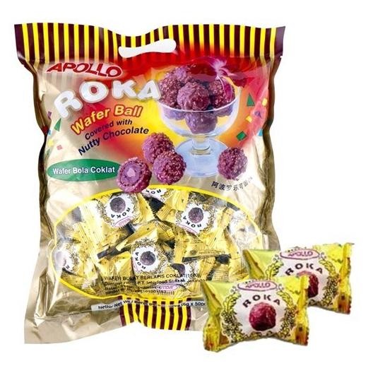 

hj-43 Roka Apollo 70 Pcs Coklat Wafer Ball Coklat Import Oleh Oleh Haji Umroh Original Hemat