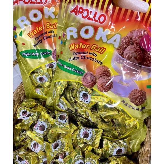 

wdr-75 Roka Apollo Coklat Wafer Ball 50/70 PCS 420GRAM Snack Jajan Lebaran Jajanan Idul Fitri Cemilan Murah Berkualitas