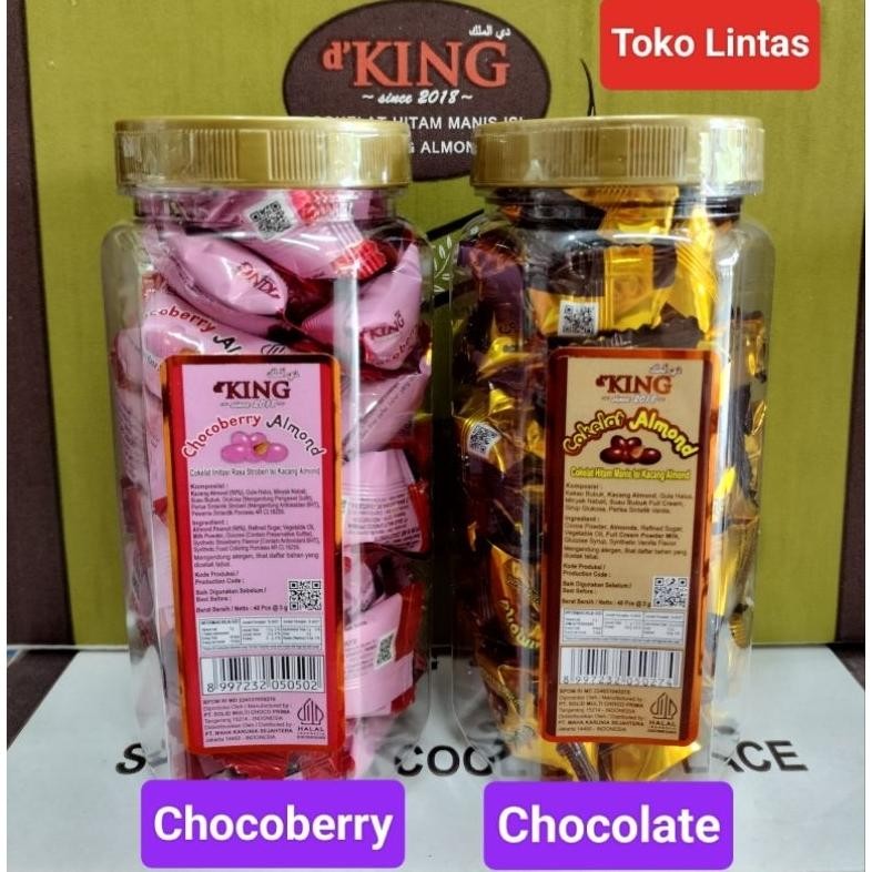 

se-7 Cokelat Kacang Almond Bonibol D'King Per Toples Bag 40 PC Viral