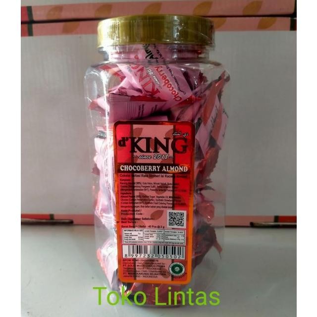 

fs-6 Cokelat Kacang Almond Bonibol D'King Per Toples Bag 40 PC Termurah