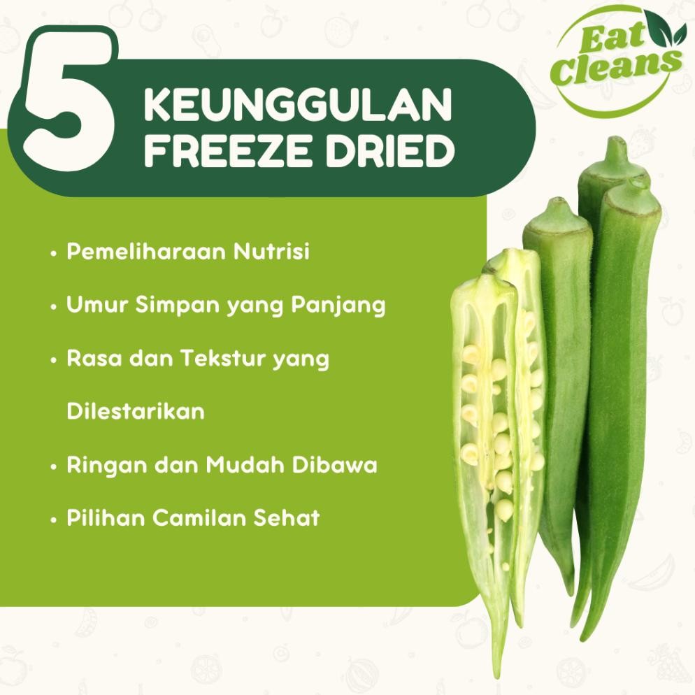 

fth-56 Keripik Okra Premium - Keripik Sayur Okra Krispi - Cemilan Diet Snack Sehat Rendah Kalori - Okra Crisps Vacuum Fried Premium