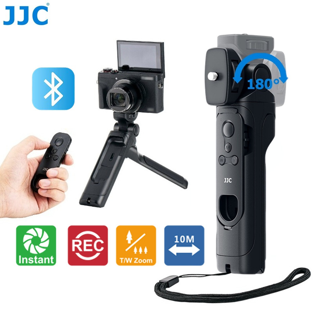 JJC TP-C1 Bluetooth Wireless Remote Control Mini Tripod Grip HG-100TBR untuk Kamera Canon EOS R100 R