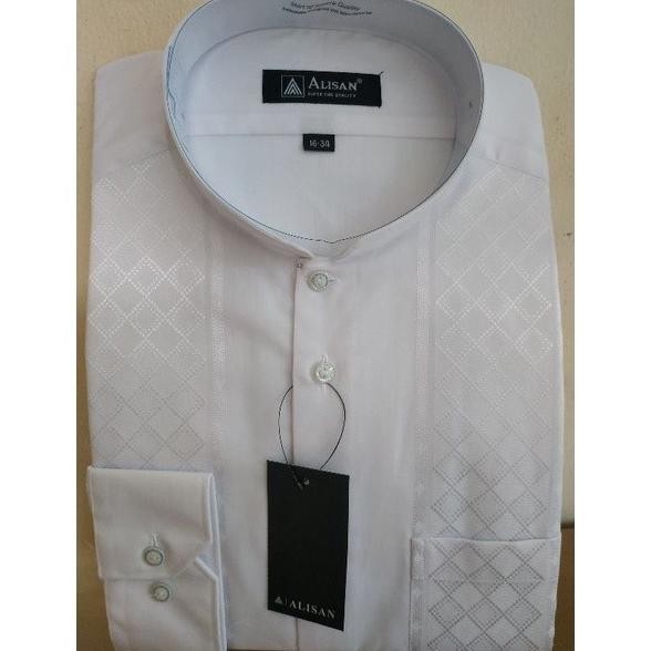 Best Sales Baju Koko Putih Lengan Panjang Reguler ( Original 100 % Alisan ) Original