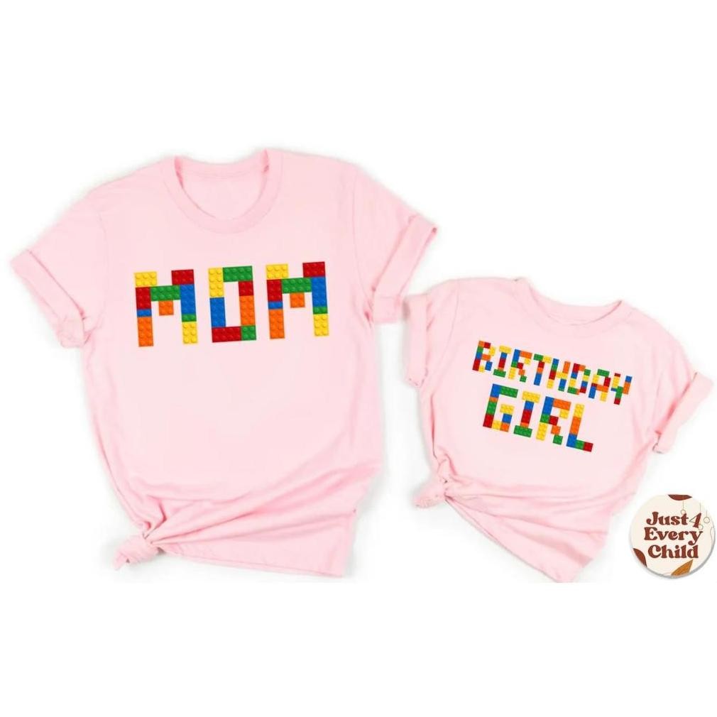 Kaos Couple Keluarga Birthday Girl Lego_Kaos Anak Dan Dewasa