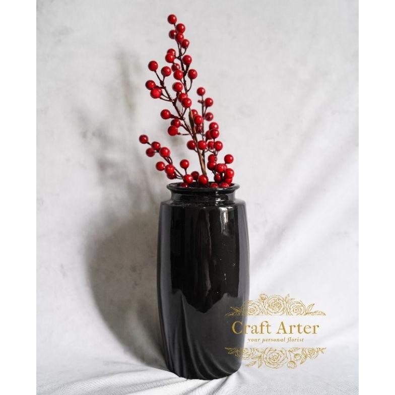 DFB Vas Bunga/ Vas Keramik A538 / Vas Keramik Nordic/ Vas tinggi warna hitam dan putih/ vas model si