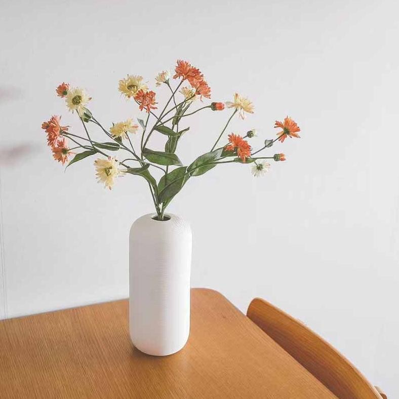 DFB Leka Vase / Vas Pot Bunga Dekorasi Meja Tamu Keramik Putih Scandinavian Aesthetic Unik Nordic St
