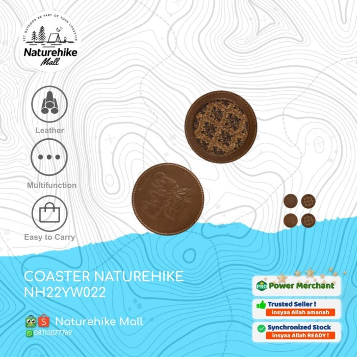 TERLARIS COASTER / TATAKAN GELAS / CANGKIR CAMPING NATUREHIKE NH22YW022