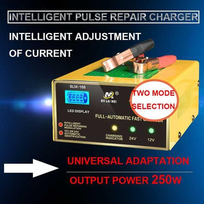 Charger Aki Mobil Motor 250W 12V/24V 200AH - BLM-CDQ-628