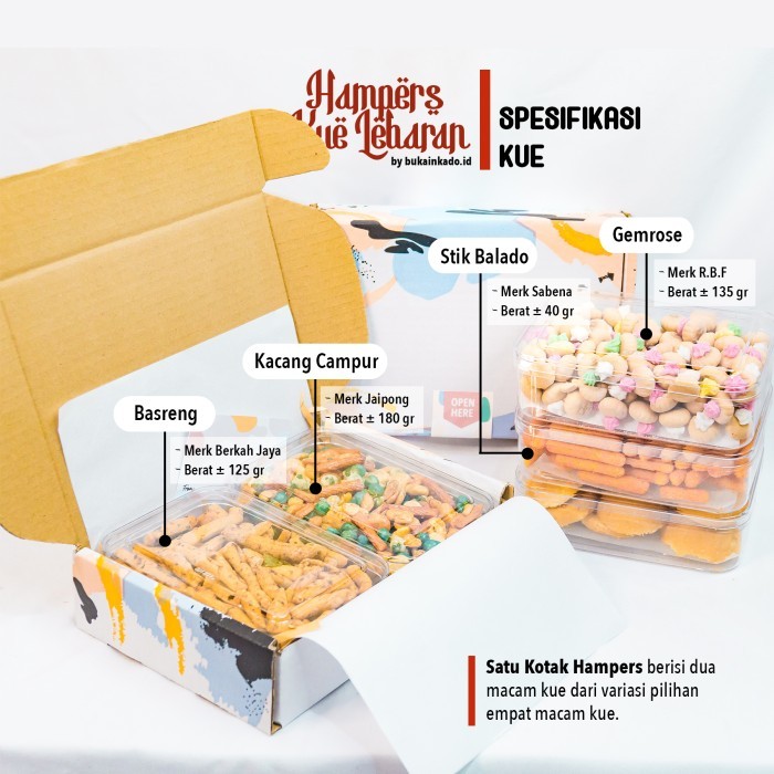 

Hampers Kue Kering Isi 2 Toples by Bukainkado - untuk Lebaran Idul Fitri Ramadhan Natal Paket Box
