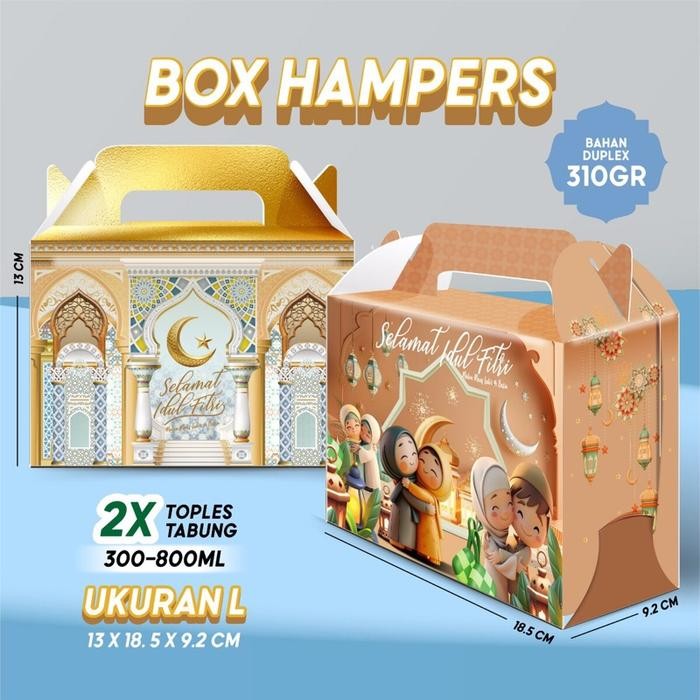 

BOX HAMPERS IDUL FITRI (isi 15 pcs) BOX HAMPER LEBARAN BOX TOPLES KUKER BOX PARCEL LEBARAN