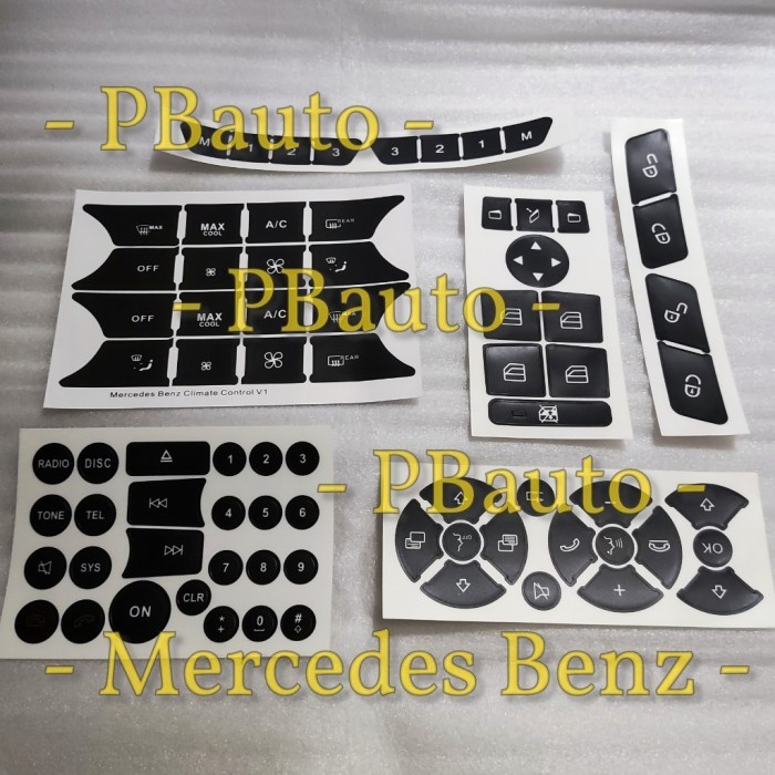 Sticker Panel SET w204 Lama / Stiker Konsol Panel w204 Mercedes Benz
