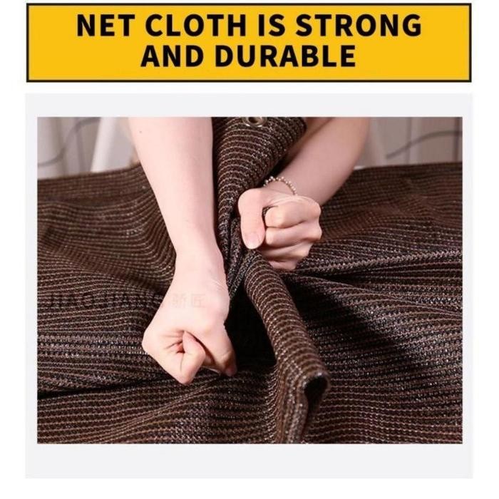 VANDHAM Paranet 95 % Brown Sunscreen Net/Outdoor Shading Net/Garden Net Greenhouse Net Shading Net
