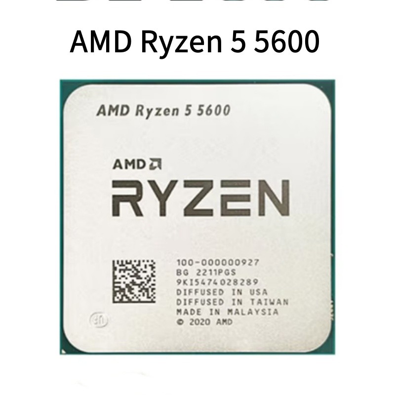 VIOL Ryzen 5 5600 R5 5600 Desktops Processor 3.5 GHz 6-Cores 12-Threads DDR4 Zen 3 AM4 CPU Chip Tray